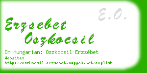 erzsebet oszkocsil business card